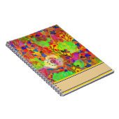 Helder bloemmotief notitieboek (Rechterzijde)
