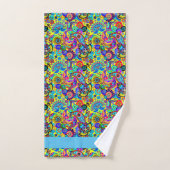 Helder bloemmotief paisley bad handdoek (Handdoek)