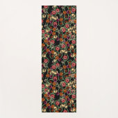 Helder Bloempatroon met groen gebladerte Yogamat (Voorkant)