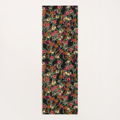 Helder Bloempatroon met groen gebladerte Yogamat (Achterkant)