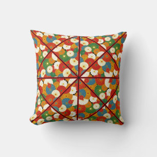 Helder Bloemrijk Kaleidoscoop Kussen