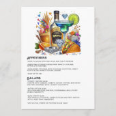 Helder bloemstuk Tacos en Tequila Fiesta-viering Menu (Voorkant)