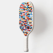 Helder blokpatroon pickleball paddle (Links)