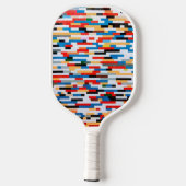 Helder blokpatroon pickleball paddle (Achterkant)