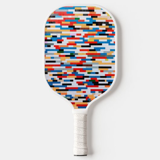 Helder blokpatroon pickleball paddle (Voorkant)