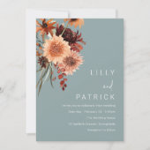 Helder Boheems Bruiloft: Prachtige Floral Boho Kaart (Voorkant)