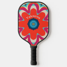 Helder Boho Bloem Kleurig Gepersonaliseerd Pickleball Paddle