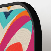Helder Boho Bloem Kleurig Gepersonaliseerd Pickleball Paddle (Links Detail)