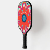 Helder Boho Bloem Kleurig Gepersonaliseerd Pickleball Paddle (Links)