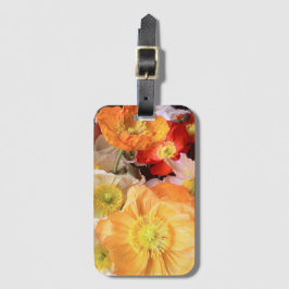 Helder Boho Klaproos Bloemmotief Bagagelabel