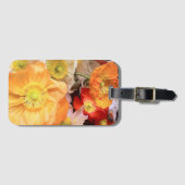 Helder Boho Klaproos Bloemmotief Bagagelabel (Voorkant (horizontaal))