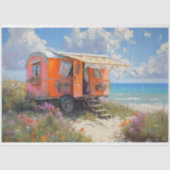 Helder Boho Strand Zigeuner Karavaan Decoupage Tissuepapier (Voorkant)