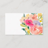 Helder boho-tuin bloem bruidsregister informatiekaartje (Achterkant)