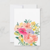 Helder boho-tuin bloem bruiloft feest bedankkaart (Achterkant)