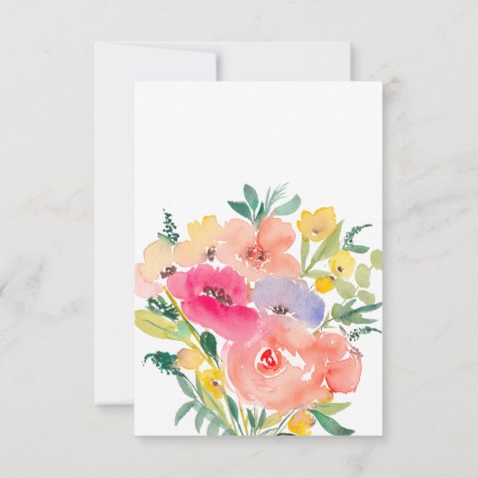 Helder boho-tuin bloem bruiloft feest bedankkaart (Achterkant)