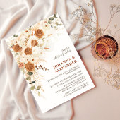 Helder Bold Terracotta Boho Bohemian Bruiloft Kaart