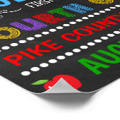 Helder bord eerste dag van vierde gradenbord poster (Hoek)