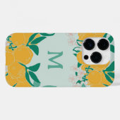 Helder Botanisch Citrus Monogram Case-Mate iPhone Case (Achterkant (horizontaal))