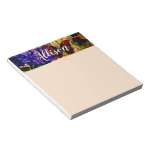 Helder botanisch gepersonaliseerd notitieblok