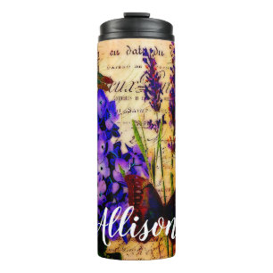 Helder botanisch gepersonaliseerd thermisch bekert thermosbeker