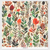 Helder botanisch print op maat sticker (Vel)