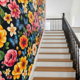 Helder botanische bloemen behang