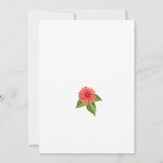 Helder botanische bloemen bruidsfeest uitnodiging (Achterkant)