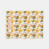 Helder Bouwproject Geel Materieel Kind Fleece Deken (Voorkant (Horizontaal))
