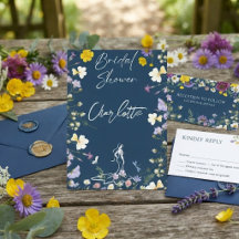 Helder bruids script met wilde bloemen