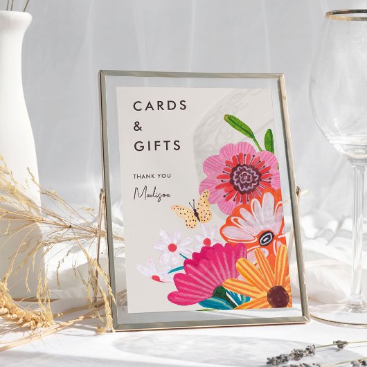 Helder Bruidsboeket Kaart & Cadeau bord