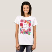 Helder Bruidsfeest met Wilde Bloemen T-shirt (Voorkant volledig)