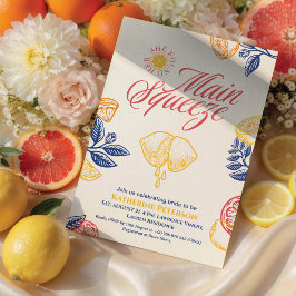 Helder Bruidsfeestje met Citrus Smaak Kaart
