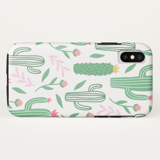 Helder Cactus Succulent Patroon Case-Mate iPhone Case (Achterkant (horizontaal))