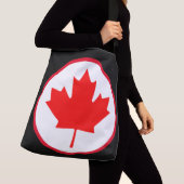 Helder Canadese maaple Leaf Canada Day Red White Crossbody Tas (Dichtbij)