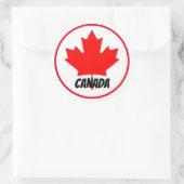 Helder Canadese maaple Leaf Canada Day Red White Ronde Sticker (Tas)