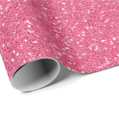 Helder Candy Fijne Roze Glitter Patroon Cadeaupapier (Rol Hoek)