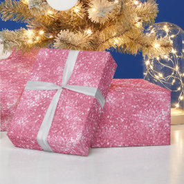 Helder Candy Fijne Roze Glitter Patroon Cadeaupapier