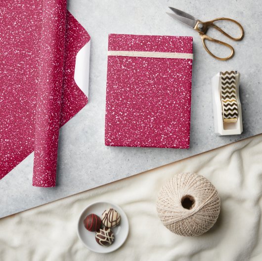 Helder Candy Fijne Roze Glitter Patroon Cadeaupapier (Crafts)