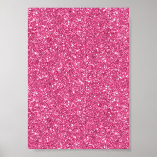 Helder Candy Fijne Roze Glitter Patroon Poster