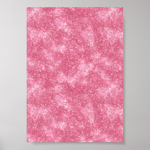 Helder Candy Fijne Roze Glitter Patroon Poster