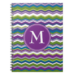 Helder Chevron Patroon met Monogram Notitieboek