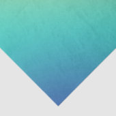 Helder chique aqua blauw geel ombre verloop tissuepapier (Detail)