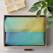 Helder chique aqua blauw geel ombre verloop tissuepapier (Geschenk)