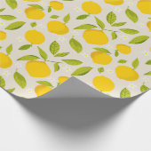 Helder citroenpatroon – vers geel citrusfruit cadeaupapier (Hoek)