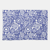 Helder Classic Blue en White Paisley Design Theedoek (Horizontaal)