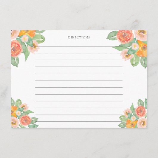 Helder cocktail recept voor de bruid te zijn informatiekaartje (Achterkant)