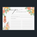 Helder cocktail recept voor de bruid te zijn informatiekaartje<br><div class="desc">Al uw toekomstige partijgasten zullen door dit ontwerp worden beloond! Pas het aan je wensen aan.</div>