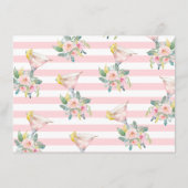 Helder cocktail recept voor de bruid te zijn informatiekaartje (Achterkant)