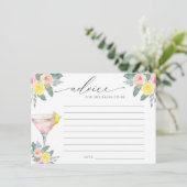 Helder cocktail recept voor de bruid te zijn informatiekaartje (Staand voorkant)