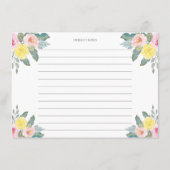 Helder cocktail recept voor de bruid te zijn informatiekaartje (Achterkant)